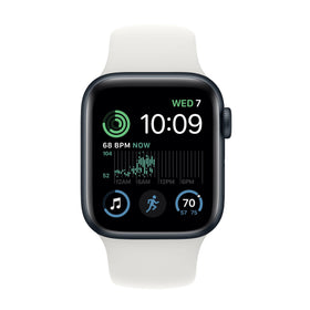 Apple Watch SE GPS + Cellular Aluminum 40mm (2nd Gen) Midnight + White Strap
