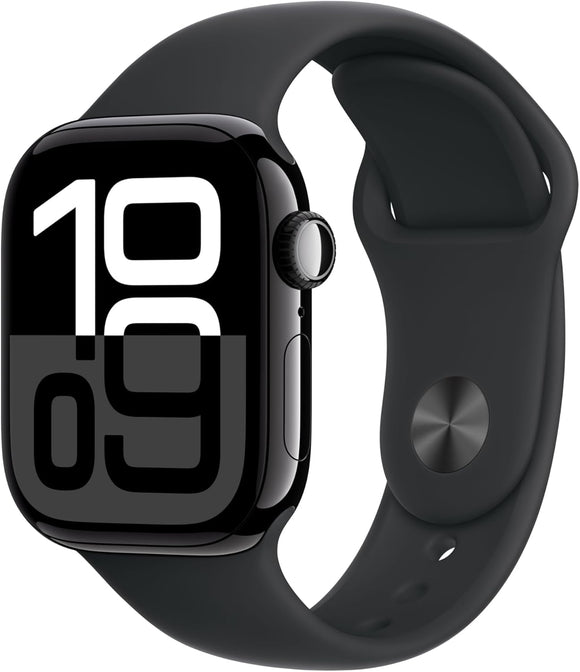 Apple Watch Series 10 GPS + Cellular 42mm Aluminum Midnight Case + Starlight Strap