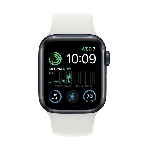 Apple Watch SE GPS + Cellular Aluminum 40mm (2nd Gen) Midnight + White Strap